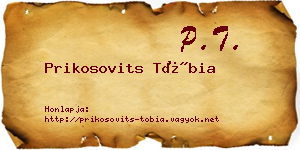 Prikosovits Tóbia névjegykártya
